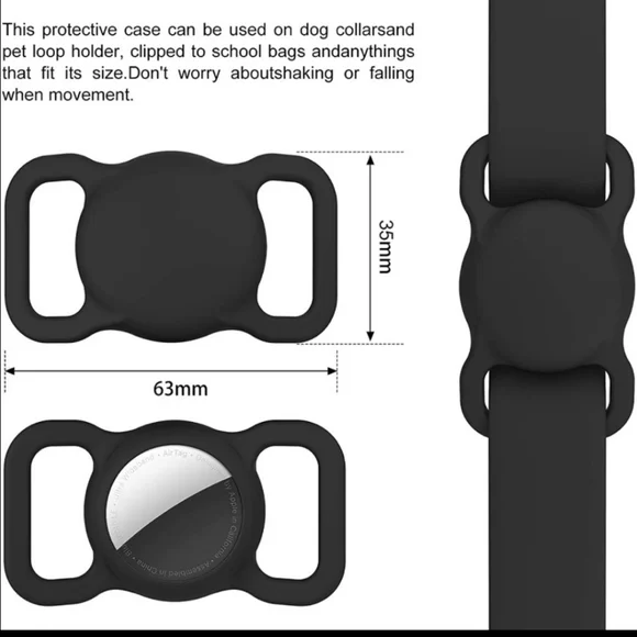 3 back Silicone Protective Case for ​Airtag Dog Collar Holder Anti-Lost Locato - Picture 5 of 7